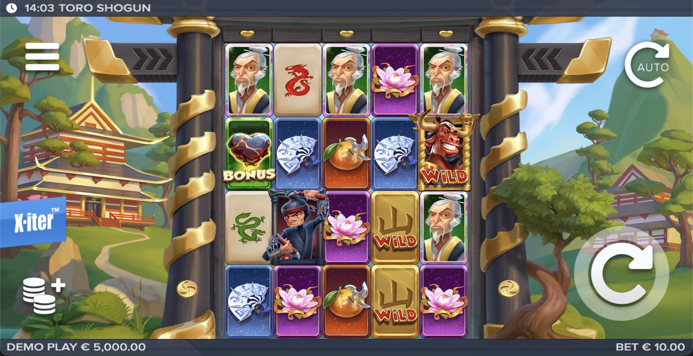 Toro Shogun: image of main menu