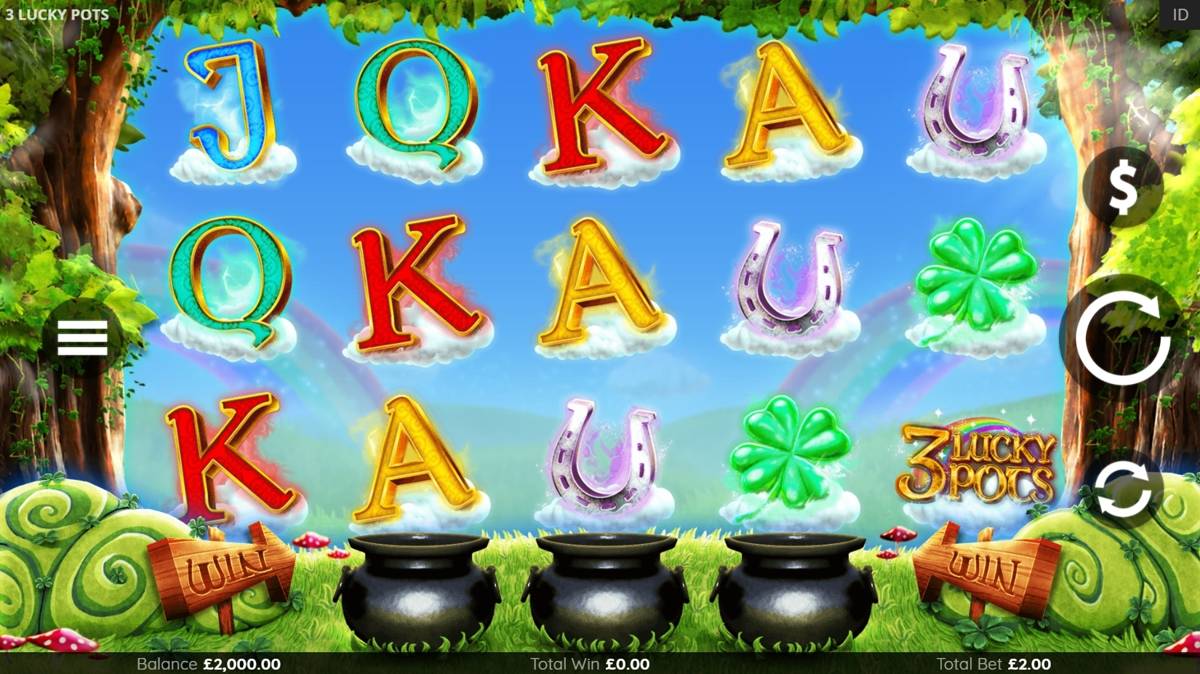 3 Lucky Pots: image of main menu