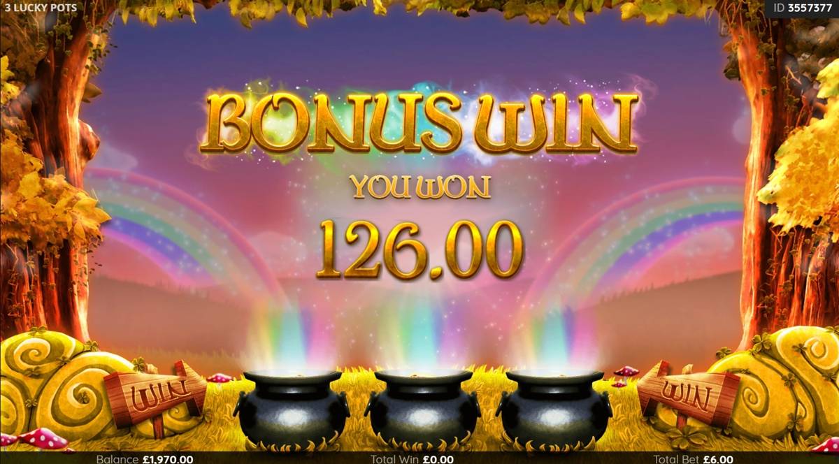 3 Lucky Pots: image of winning