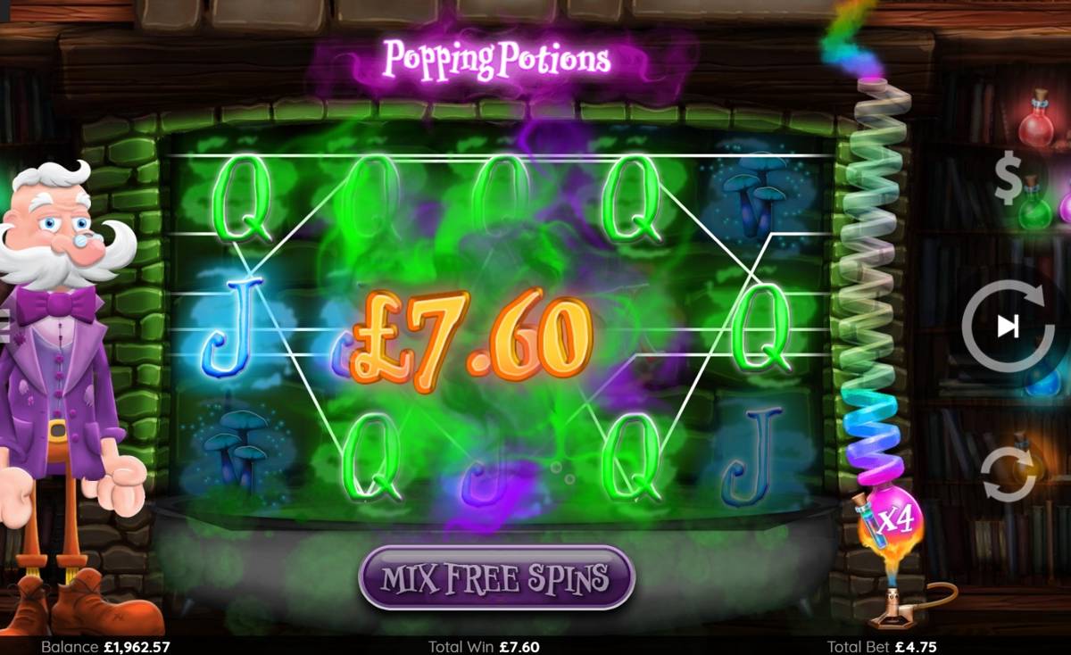 Popping Potions: image of winning