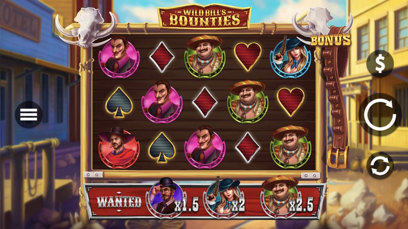 Wild Bills Bounties: image of main menu