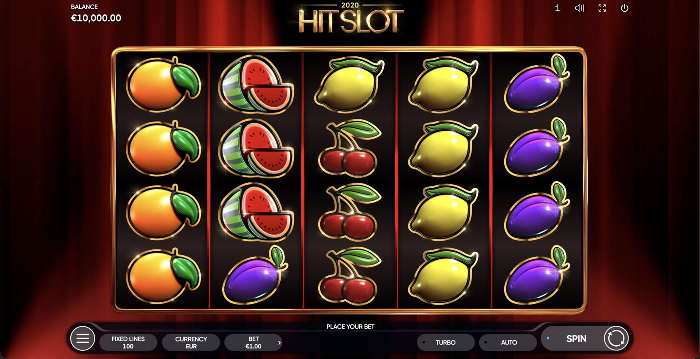 2020 HIT SLOT: image of main menu