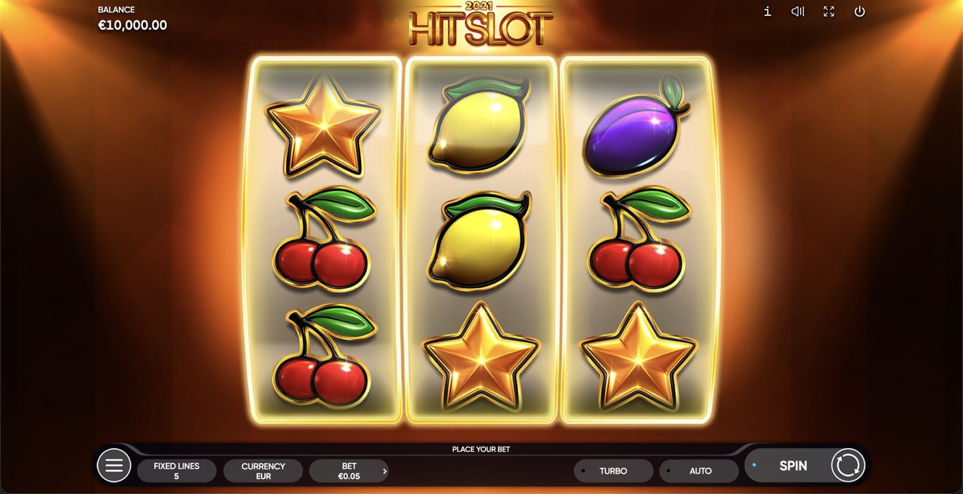 2021 Hit Slot: image of main menu