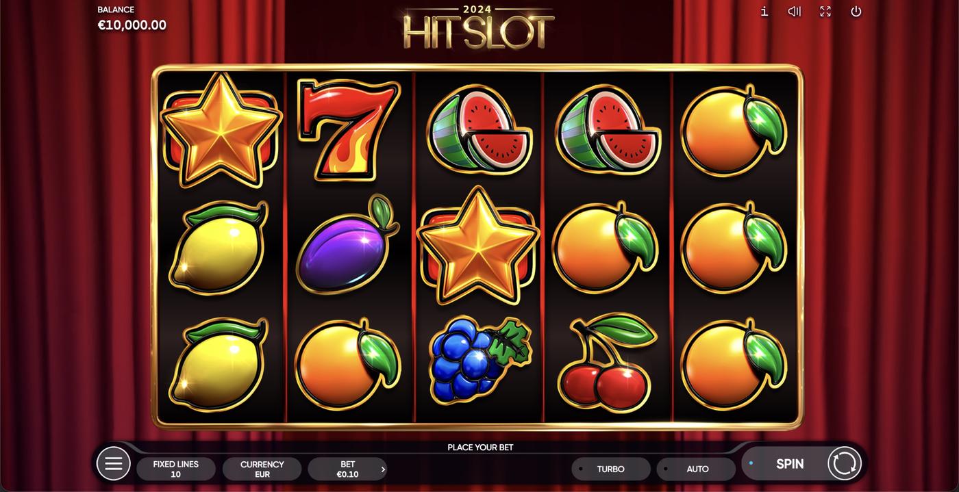 2024 Hit Slot: image of main menu