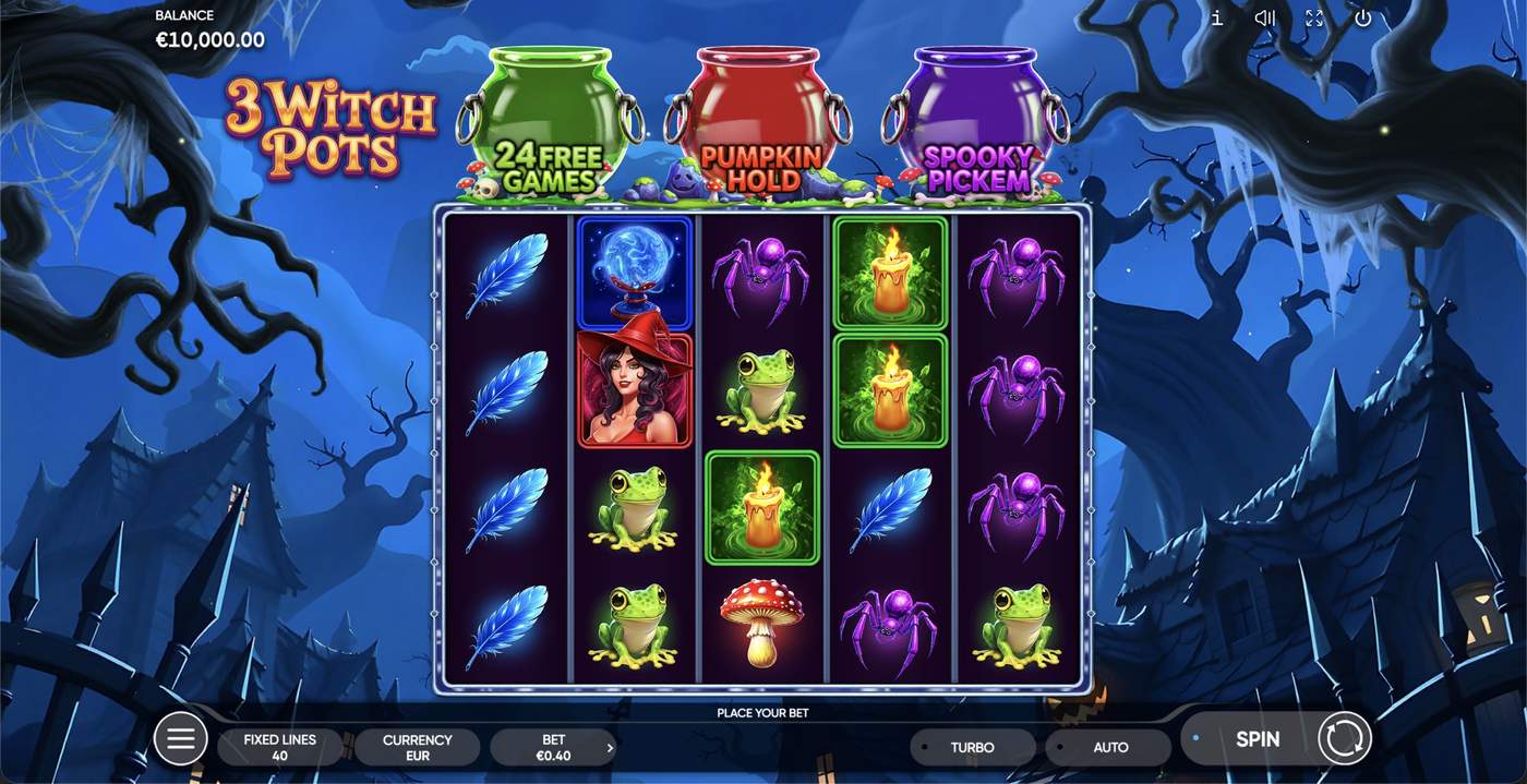3 Witch Pots: image of main menu