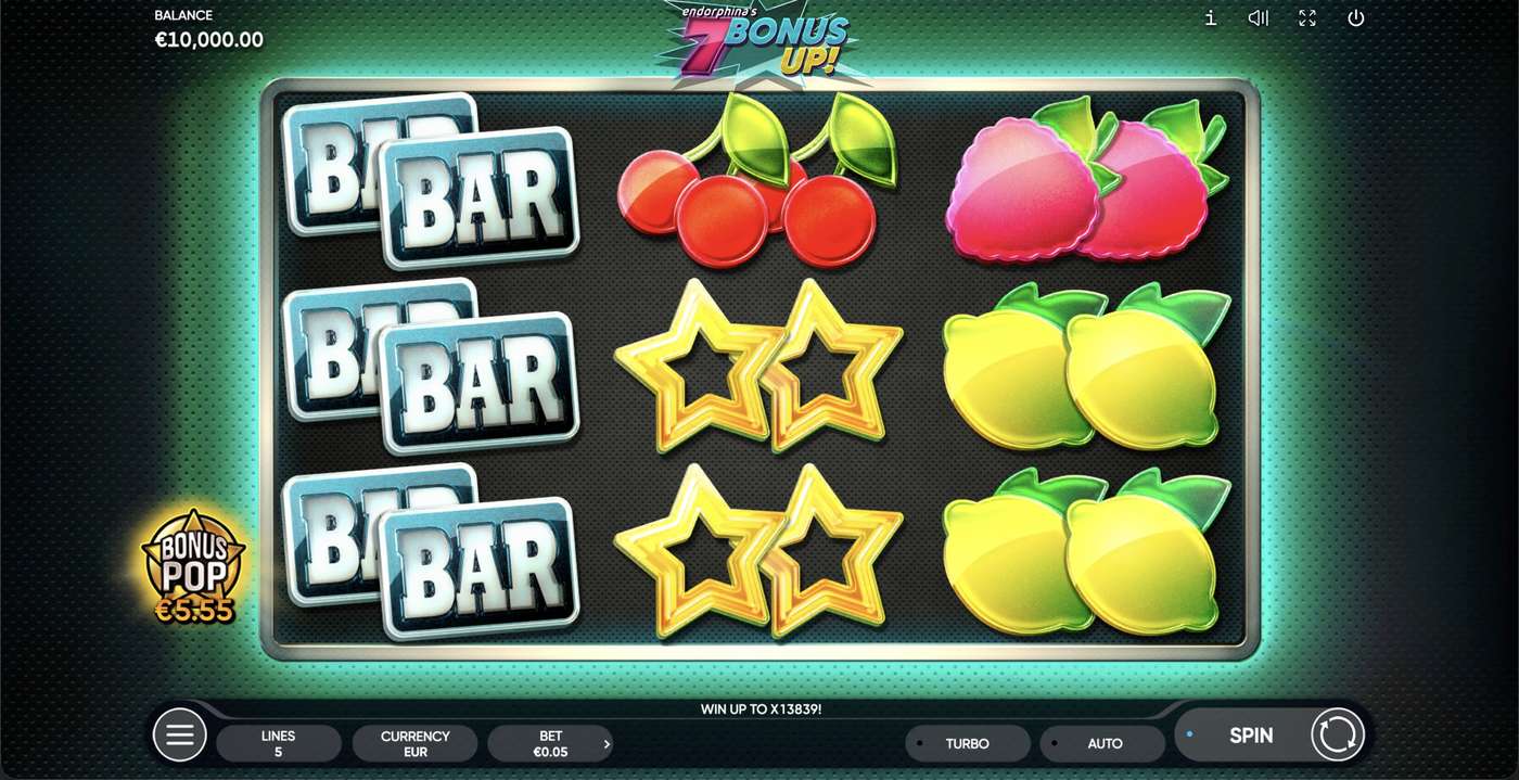 7 Bonus Up!: image of main menu