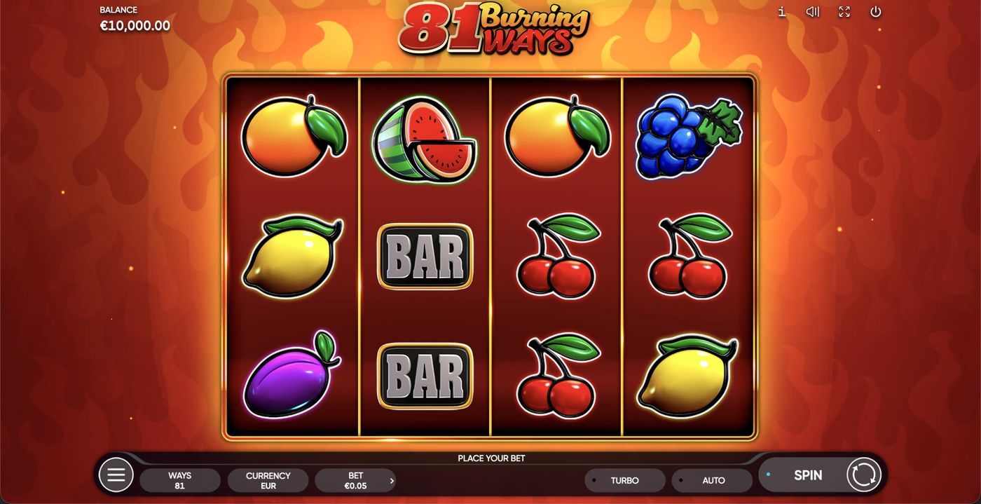 81 Burning Ways: image of main menu