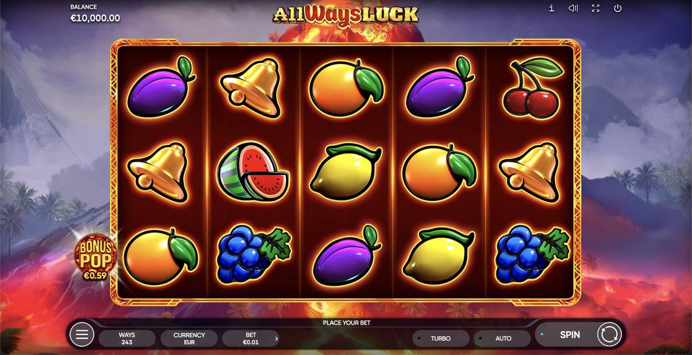 All Ways Luck: image of main menu