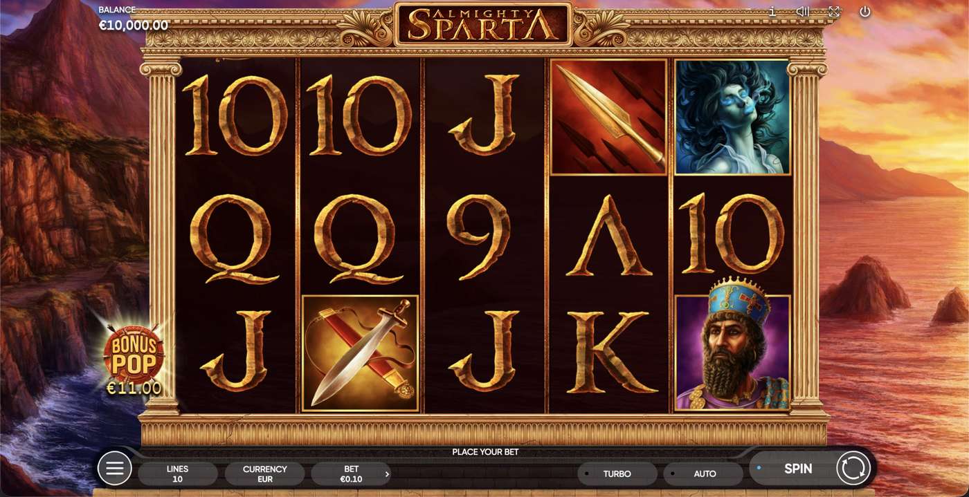 Almighty Sparta: image of main menu