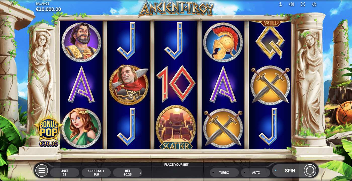 Ancient Troy: image of main menu