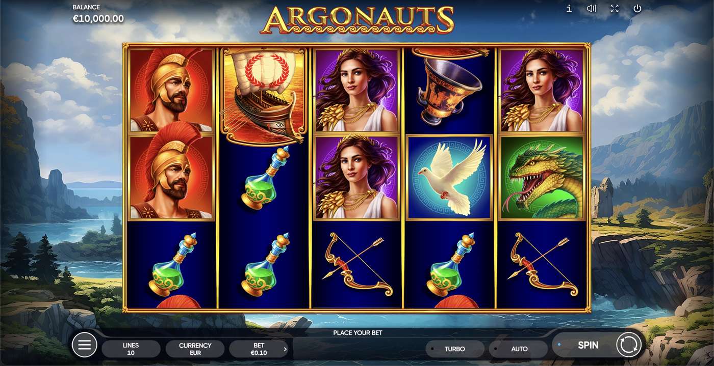 Argonauts: image of main menu