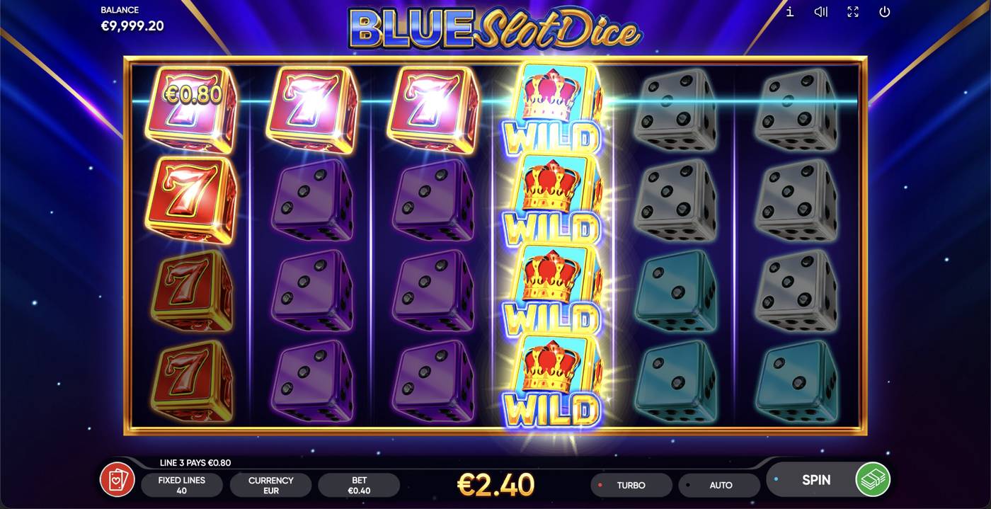 Blue Slot Dice: image of winning