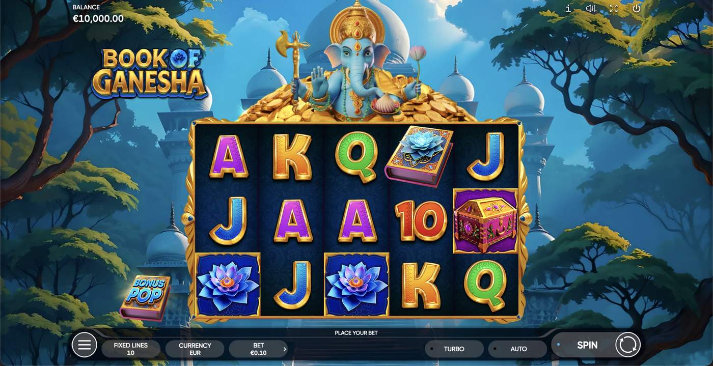 Book of Ganesha: image of main menu