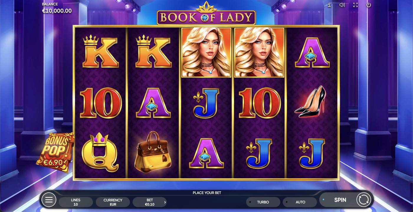 Book of Lady: image of main menu