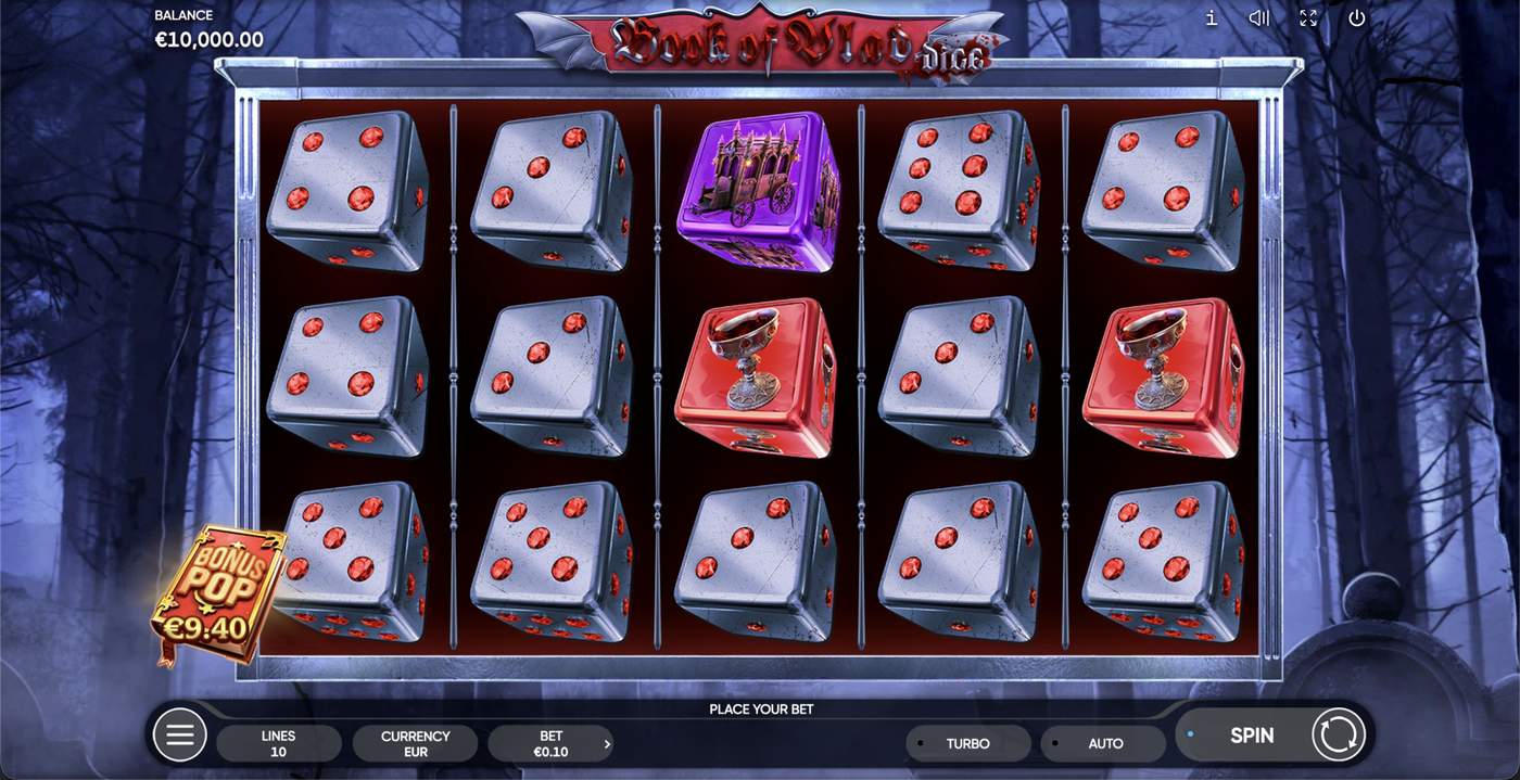 Book of Vlad Dice: image of main menu