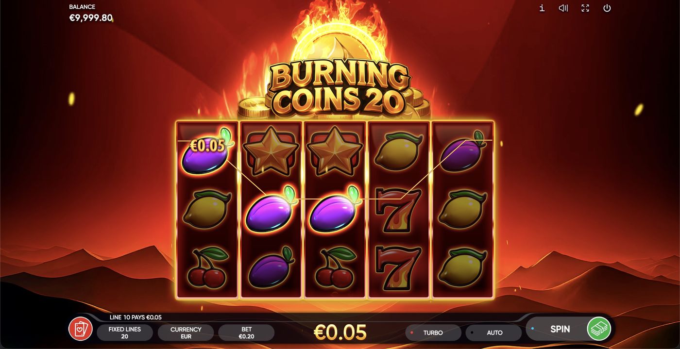 Burning Coins 20: image of winning