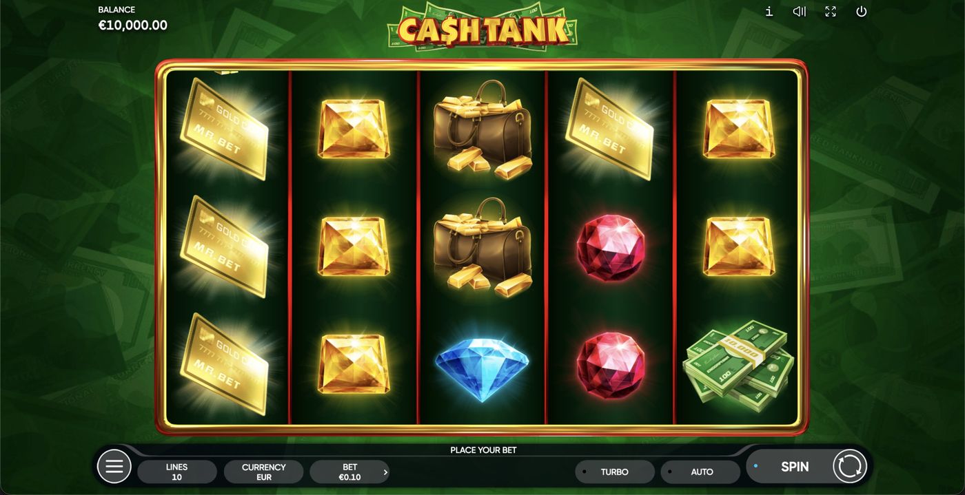 Cash Tank: image of main menu