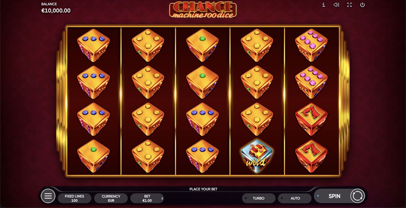 Chance Machine 100 Dice: image of main menu