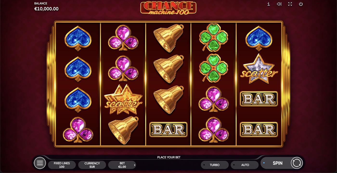 Chance Machine 100: image of main menu