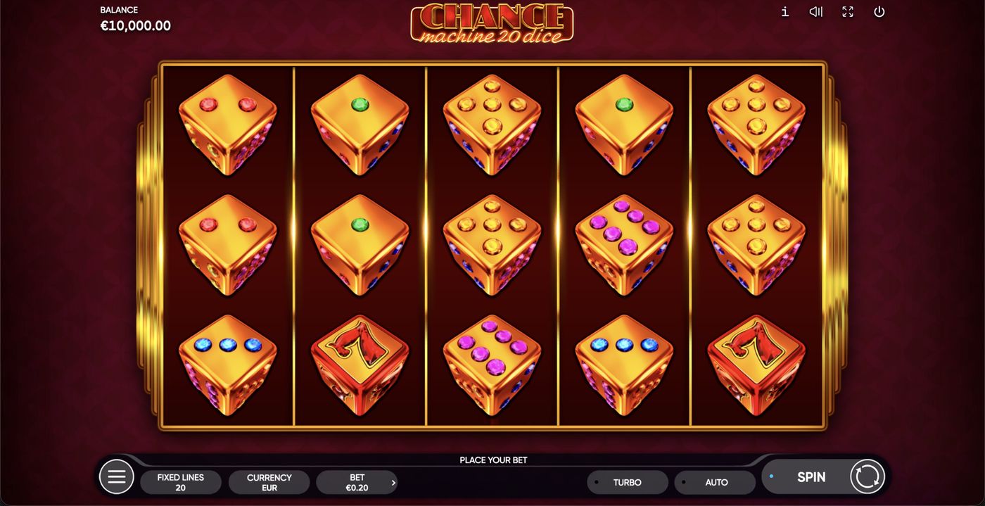 Chance Machine 20 Dice: image of main menu