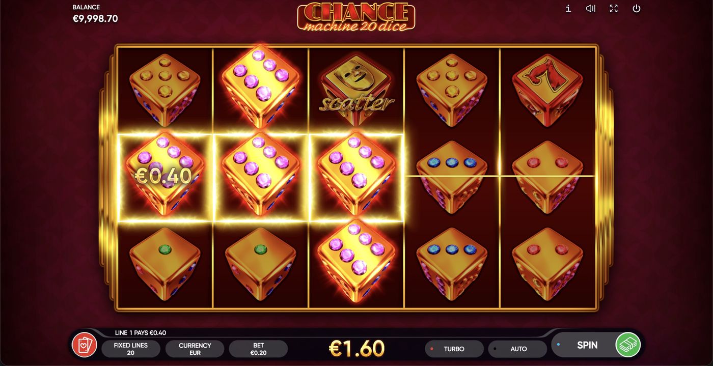 Chance Machine 20 Dice: image of winning
