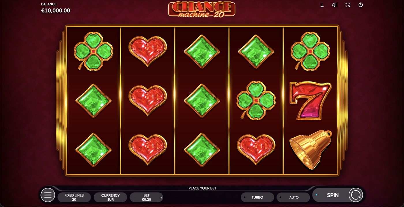Chance Machine 20: image of main menu