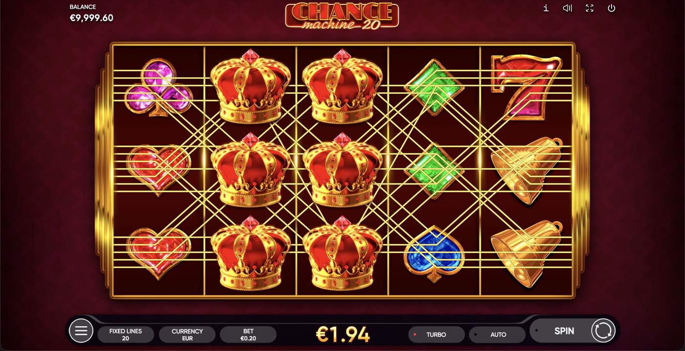 Chance Machine 20: image of winning