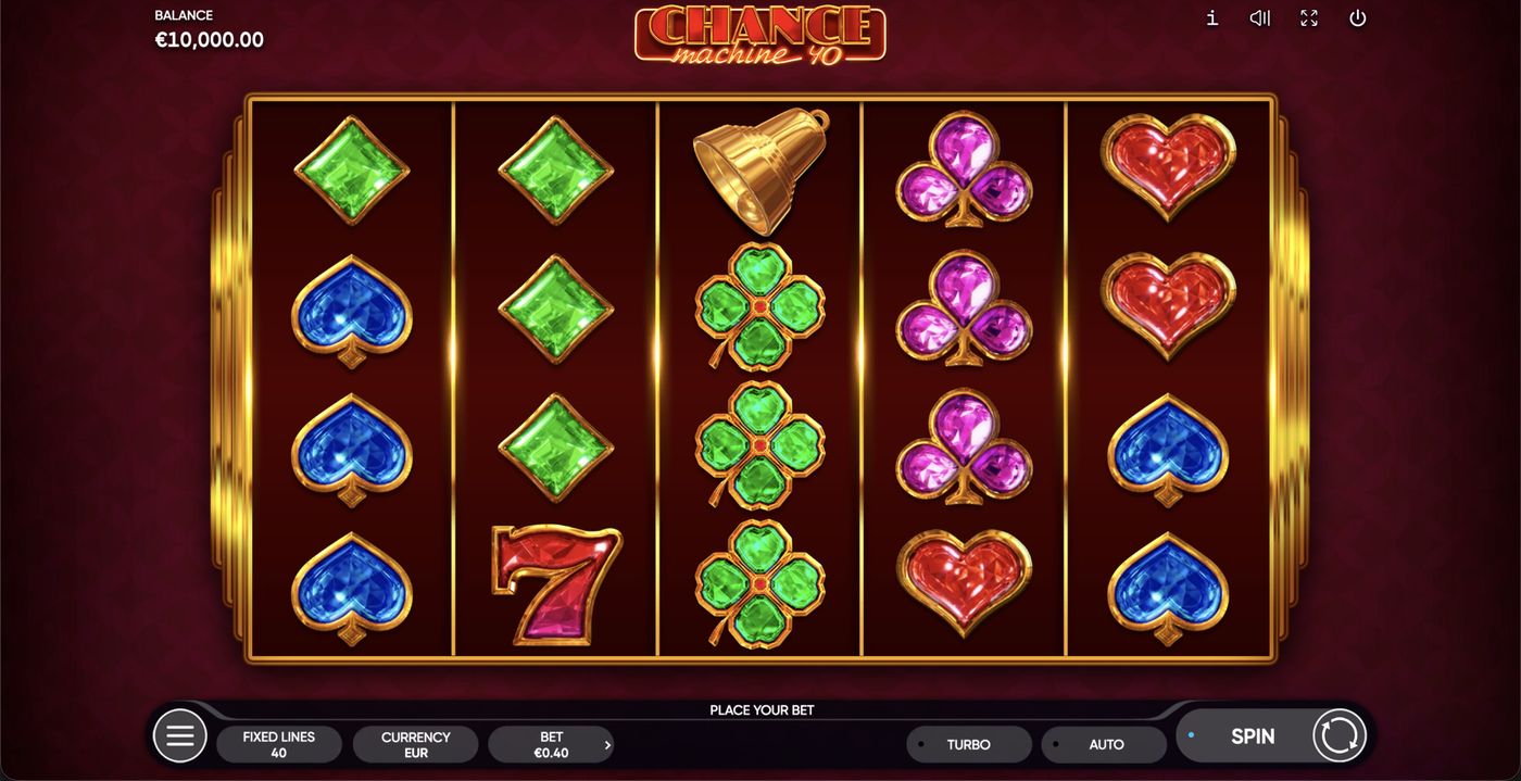Chance Machine 40: image of main menu