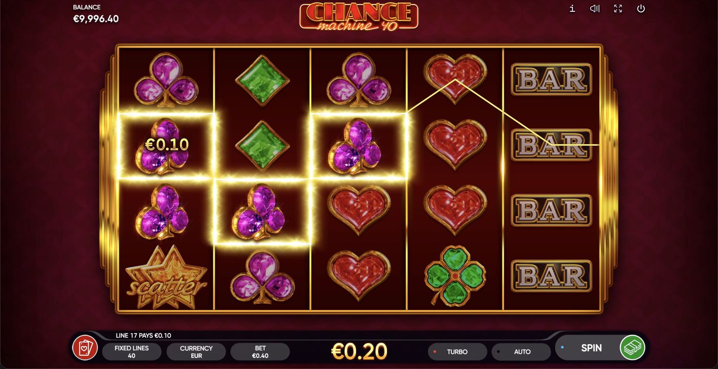 Chance Machine 40: image of winning