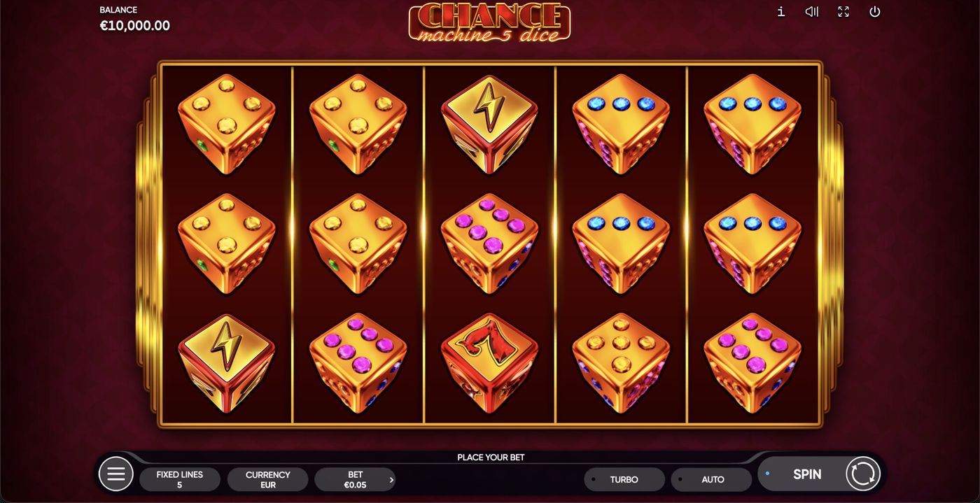 Chance Machine 5 Dice: image of main menu