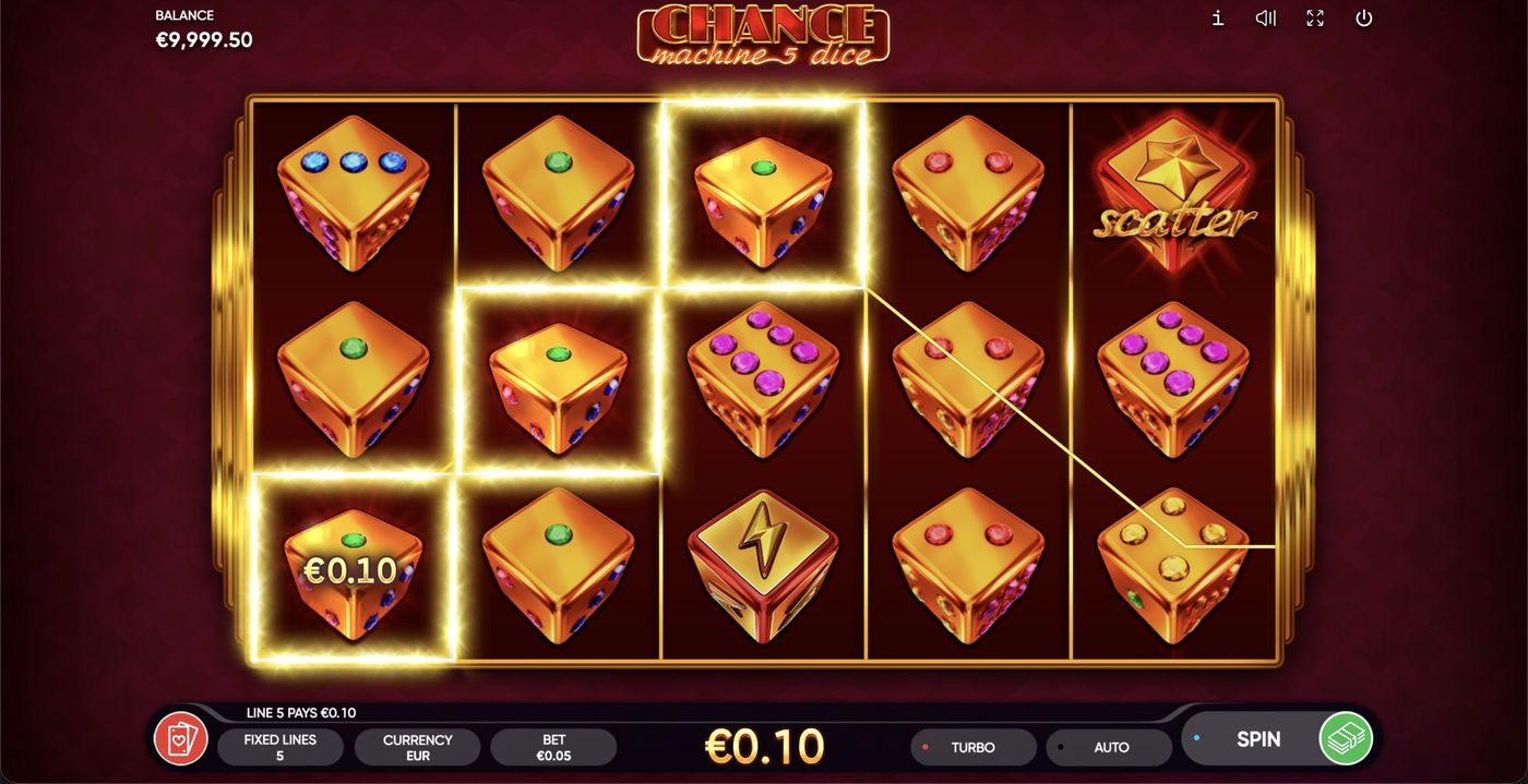 Chance Machine 5 Dice: image of winning