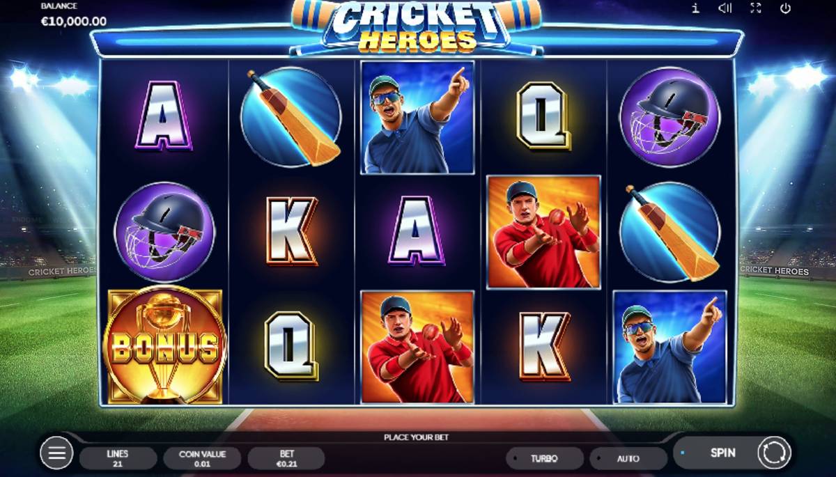 Cricket Heroes: image of main menu