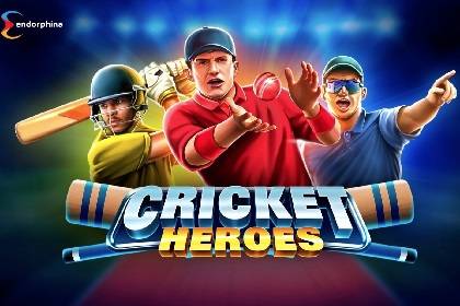 Cricket Heroes Online Slot Logo