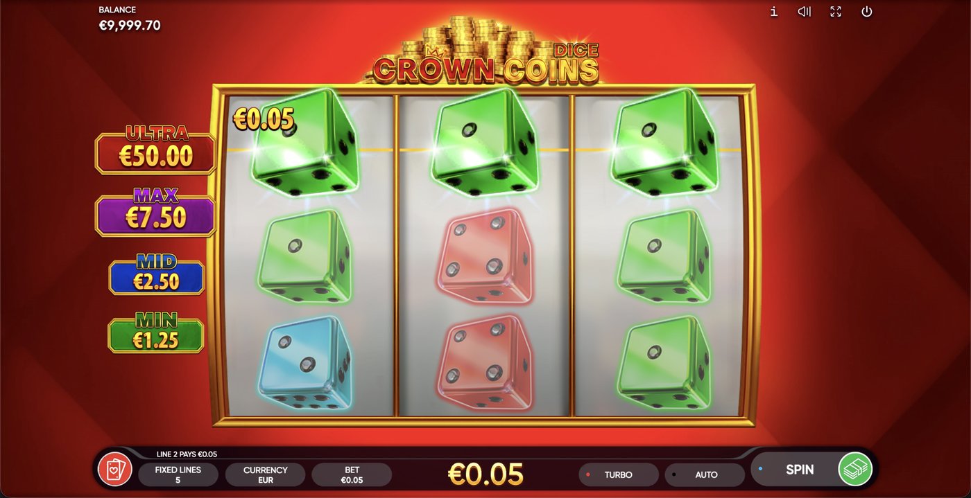 Crown Coins Dice: image of winning