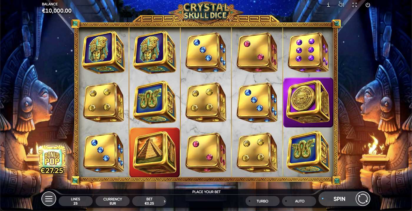 Crystal Skull Dice: image of main menu