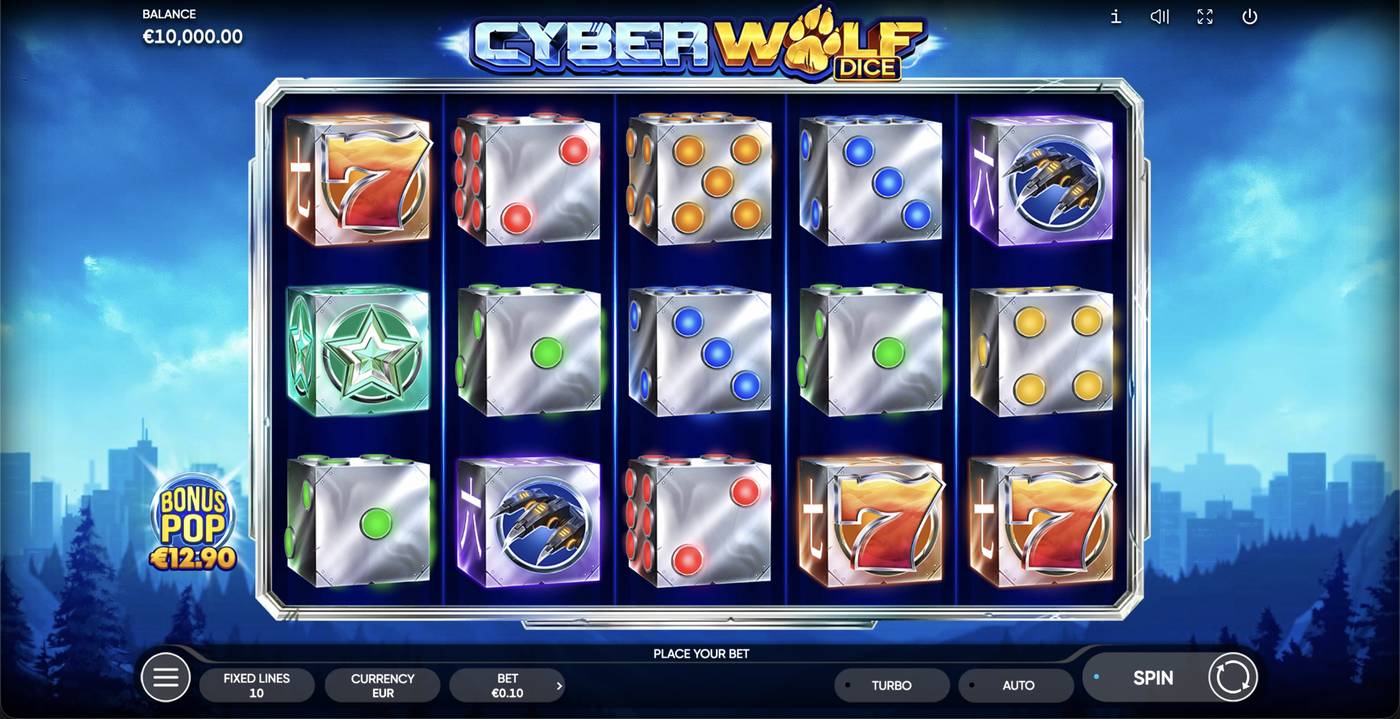 Cyber Wolf Dice: image of main menu