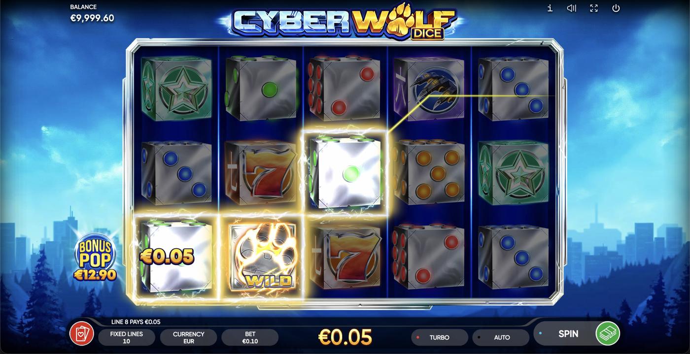 Cyber Wolf Dice: image of winning
