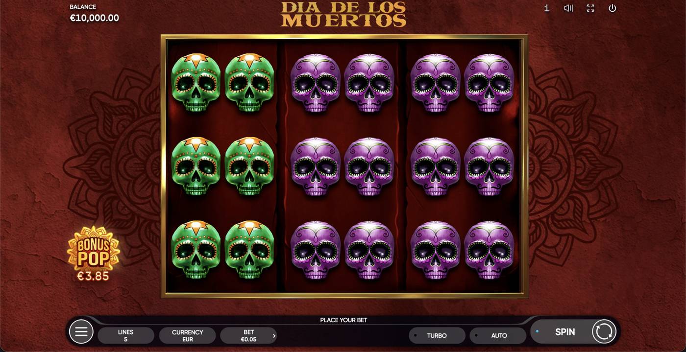 Dia de Los Muertos: image of main menu