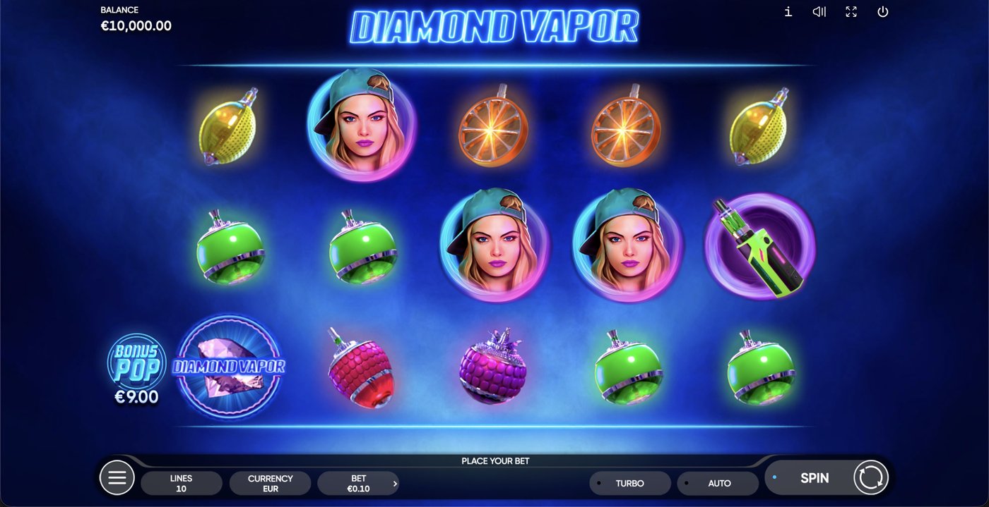 Diamond Vapor: image of main menu