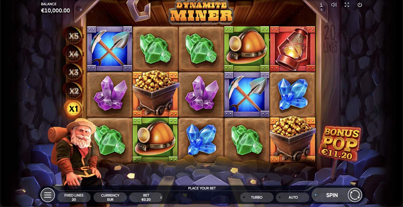 Dynamite Miner: image of main menu