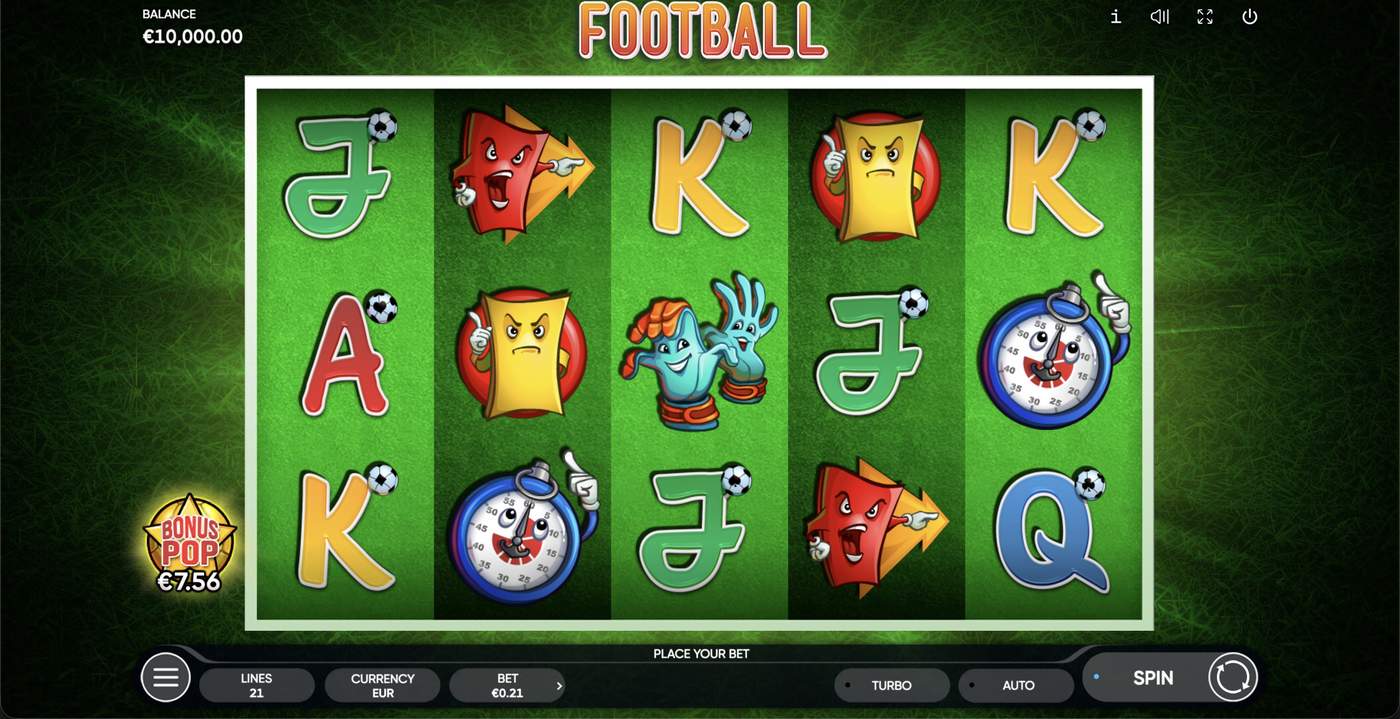 Football: image of main menu