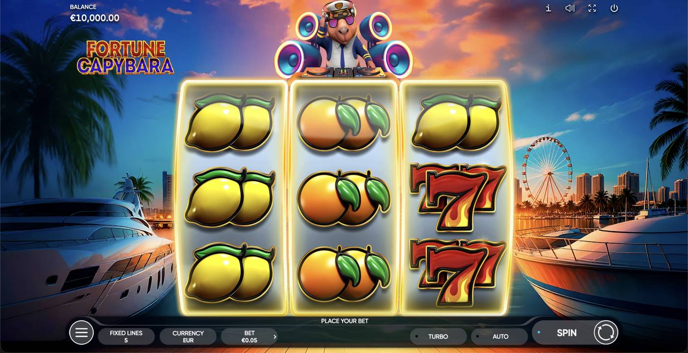 Fortune Capybara: image of main menu
