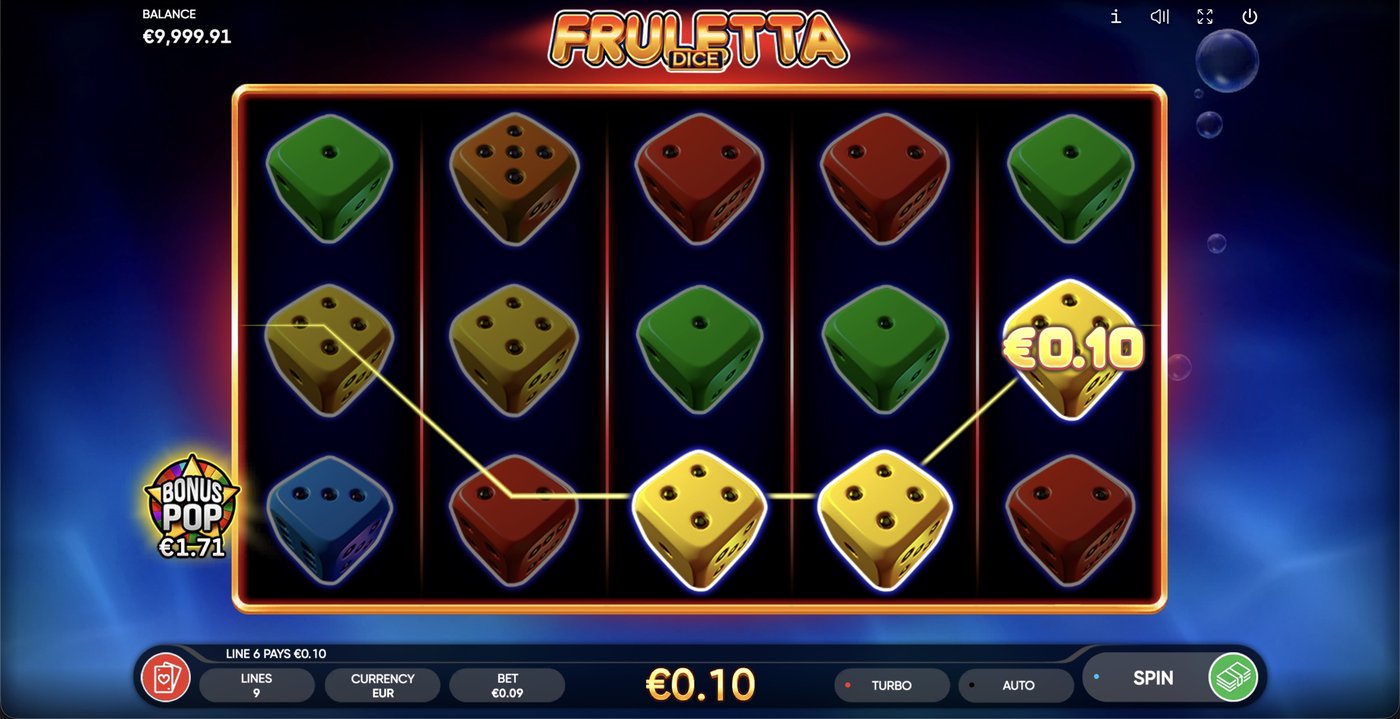 Fruletta Dice: image of winning