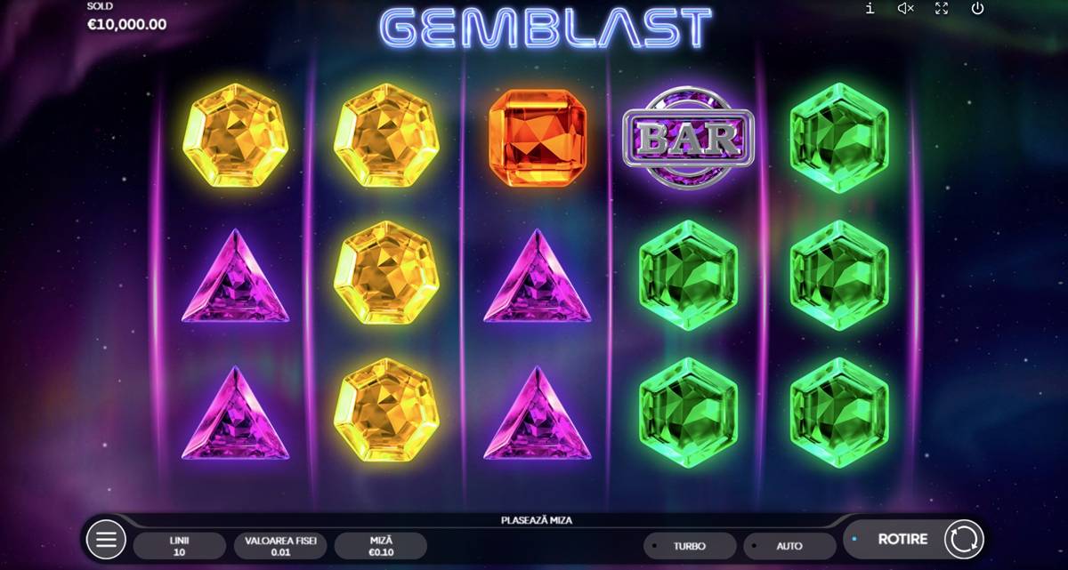 GemBlast: image of main menu