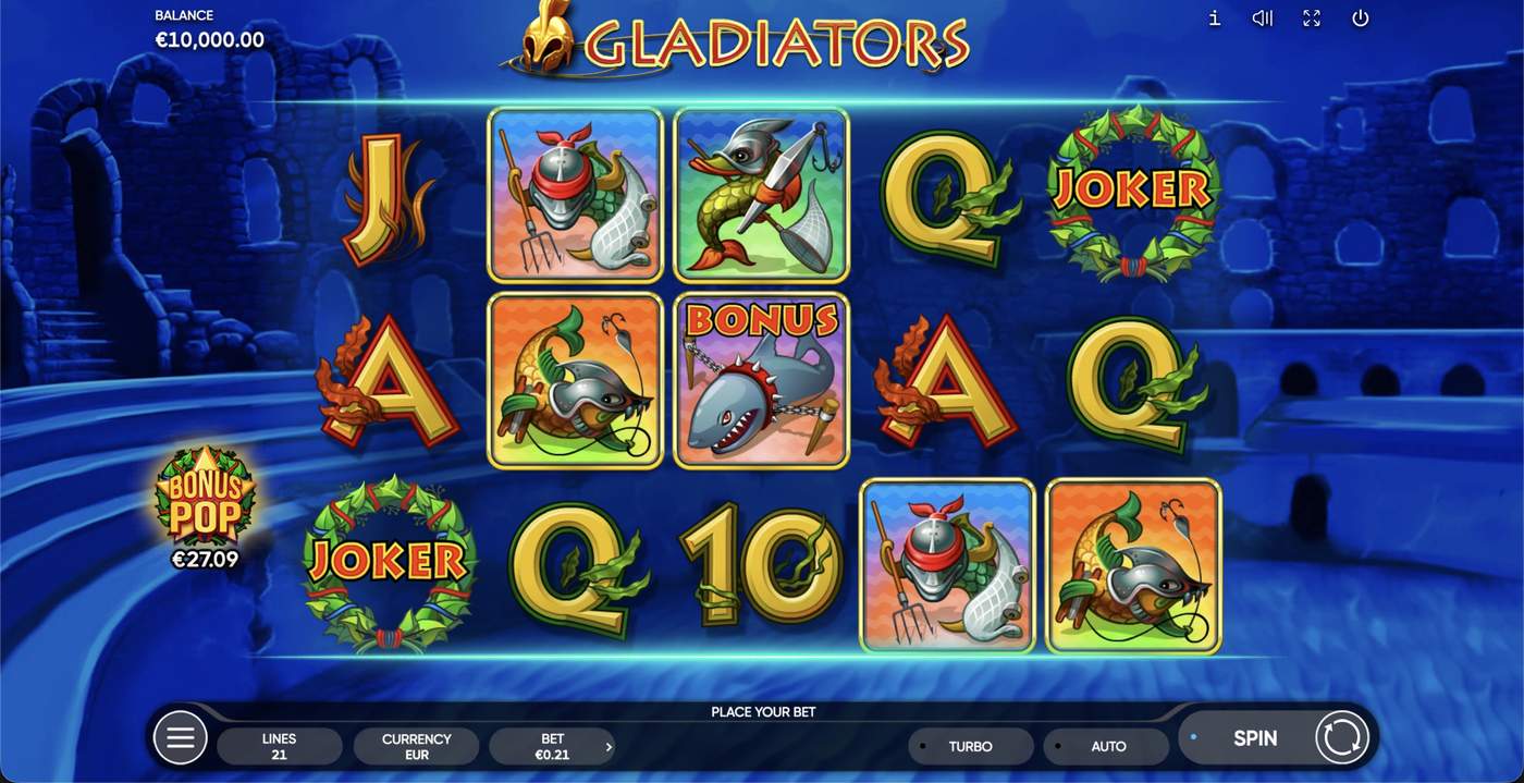 Gladiators: image of main menu