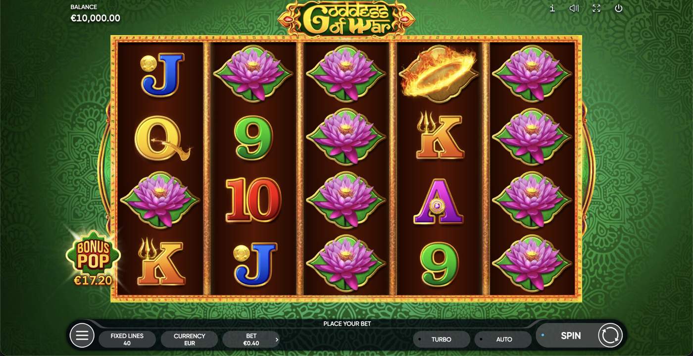 Goddess of War: image of main menu