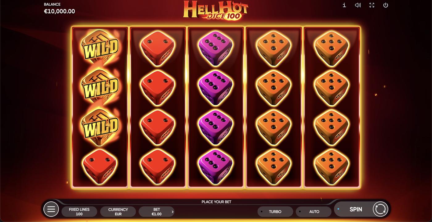 Hell Hot Dice 100: image of main menu