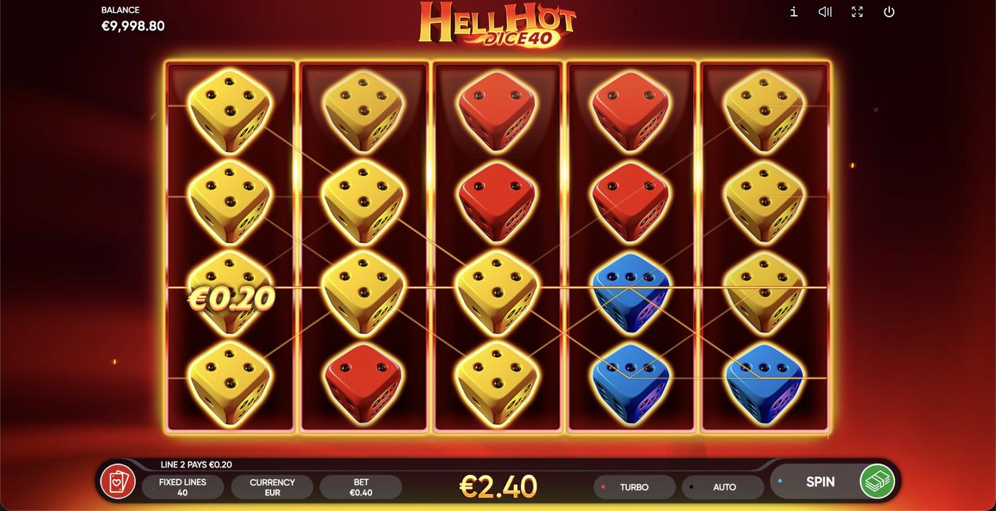 Hell Hot Dice 40: image of winning