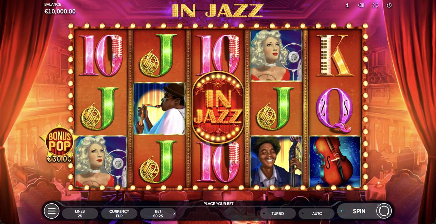IN JAZZ: image of main menu