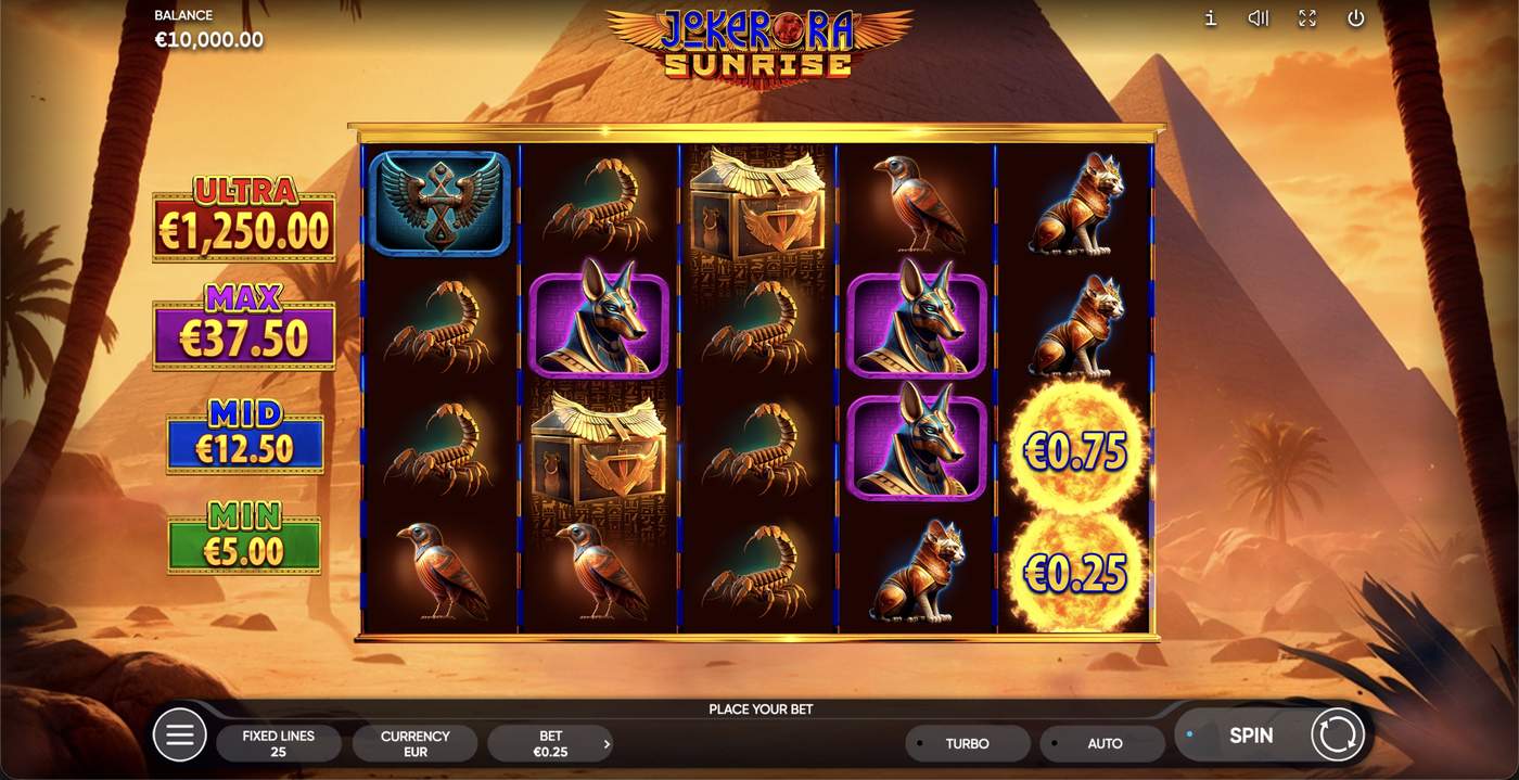 Joker Ra: Sunrise: image of main menu
